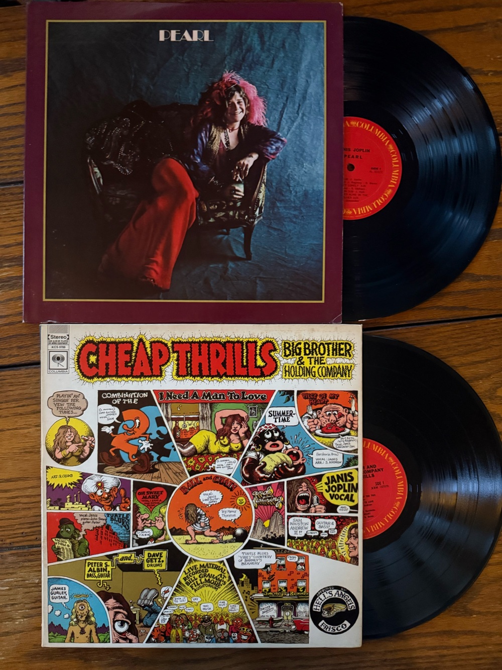 Janis Joplin Record Lot “Pearl” and “Cheap Thrills” Big Brother & the Holding Co